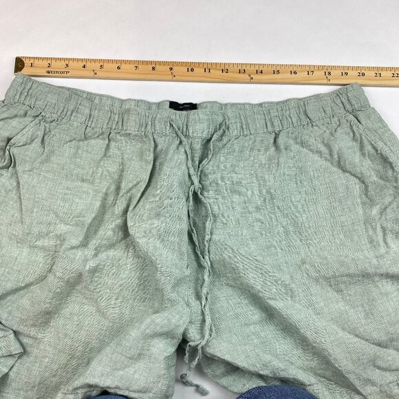 Tahari 100% Linen Shorts Women's Size 3X Sage Green - Picture 7 of 11